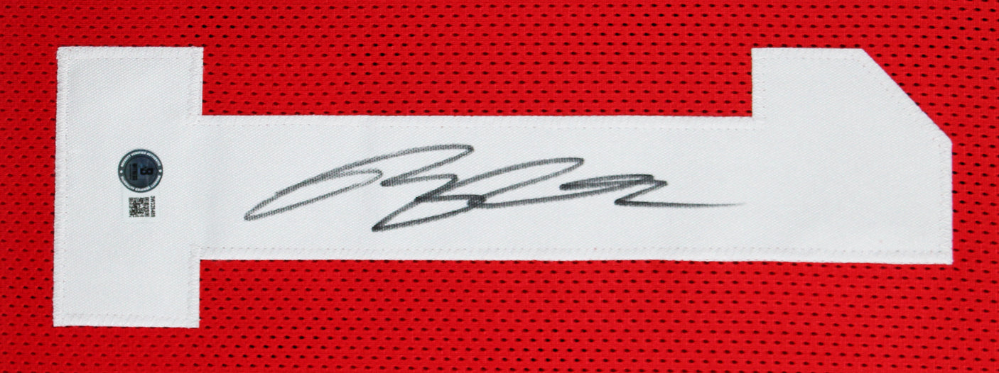 Ricky Pearsall Authentic Signed Red Pro Style Framed Jersey BAS Witnessed 2
