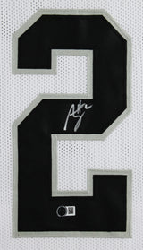 Ashton Jeanty Authentic Signed White Pro Style Framed Jersey BAS Witnessed