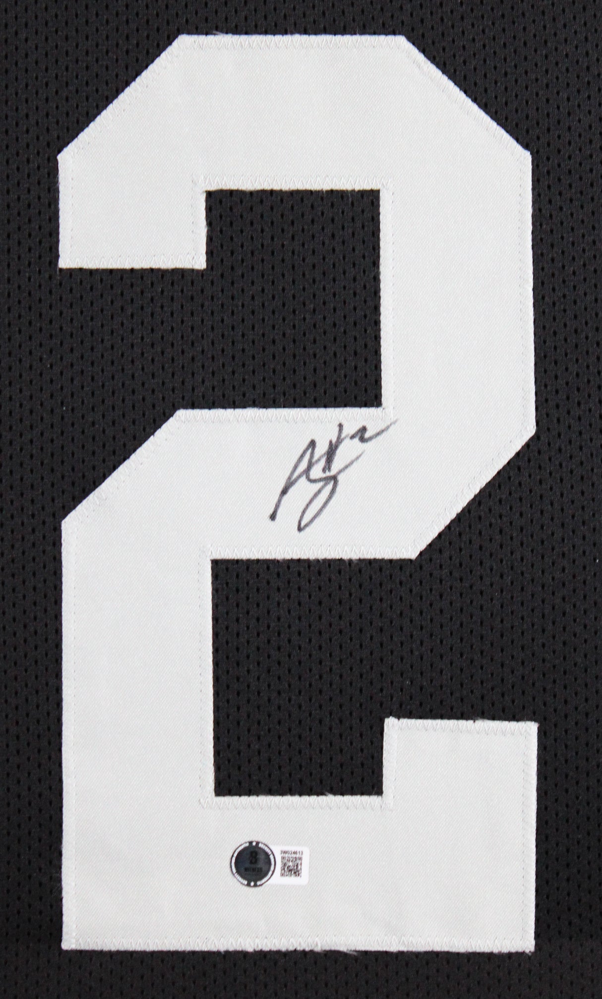 Ashton Jeanty Authentic Signed Black Pro Style Framed Jersey BAS Witnessed