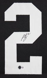 Ashton Jeanty Authentic Signed Black Pro Style Framed Jersey BAS Witnessed