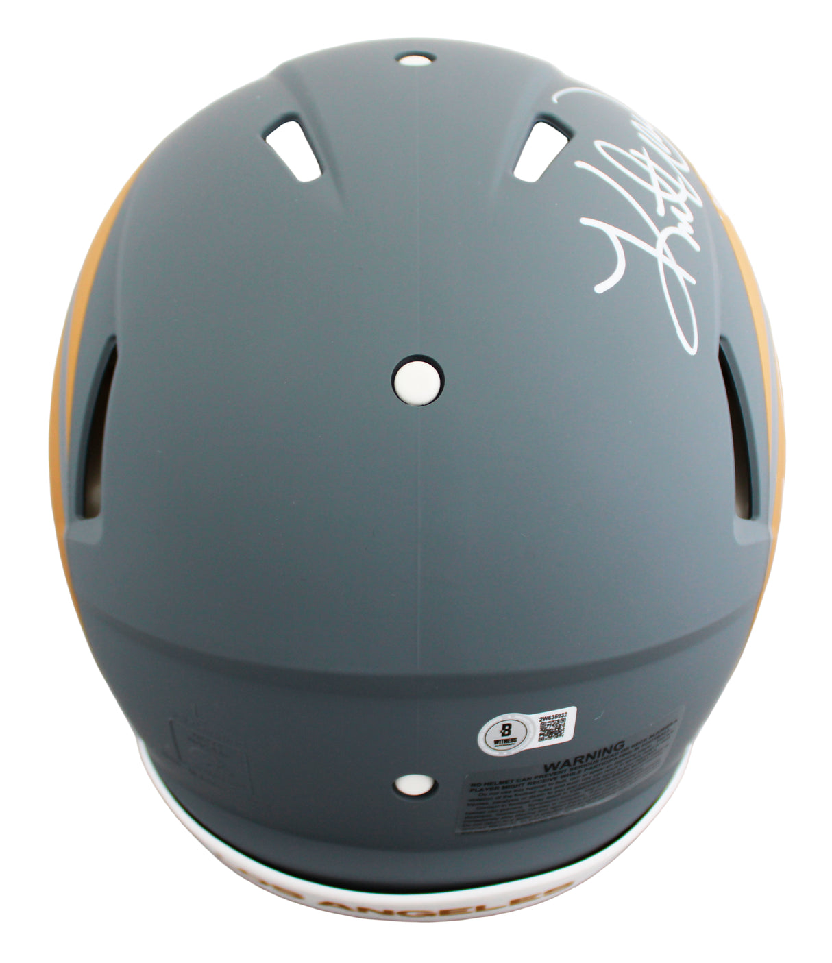 (4) Bruce, Warner, Faulk +1 Signed Slate F/S Speed Proline Helmet W/ Case BAS W