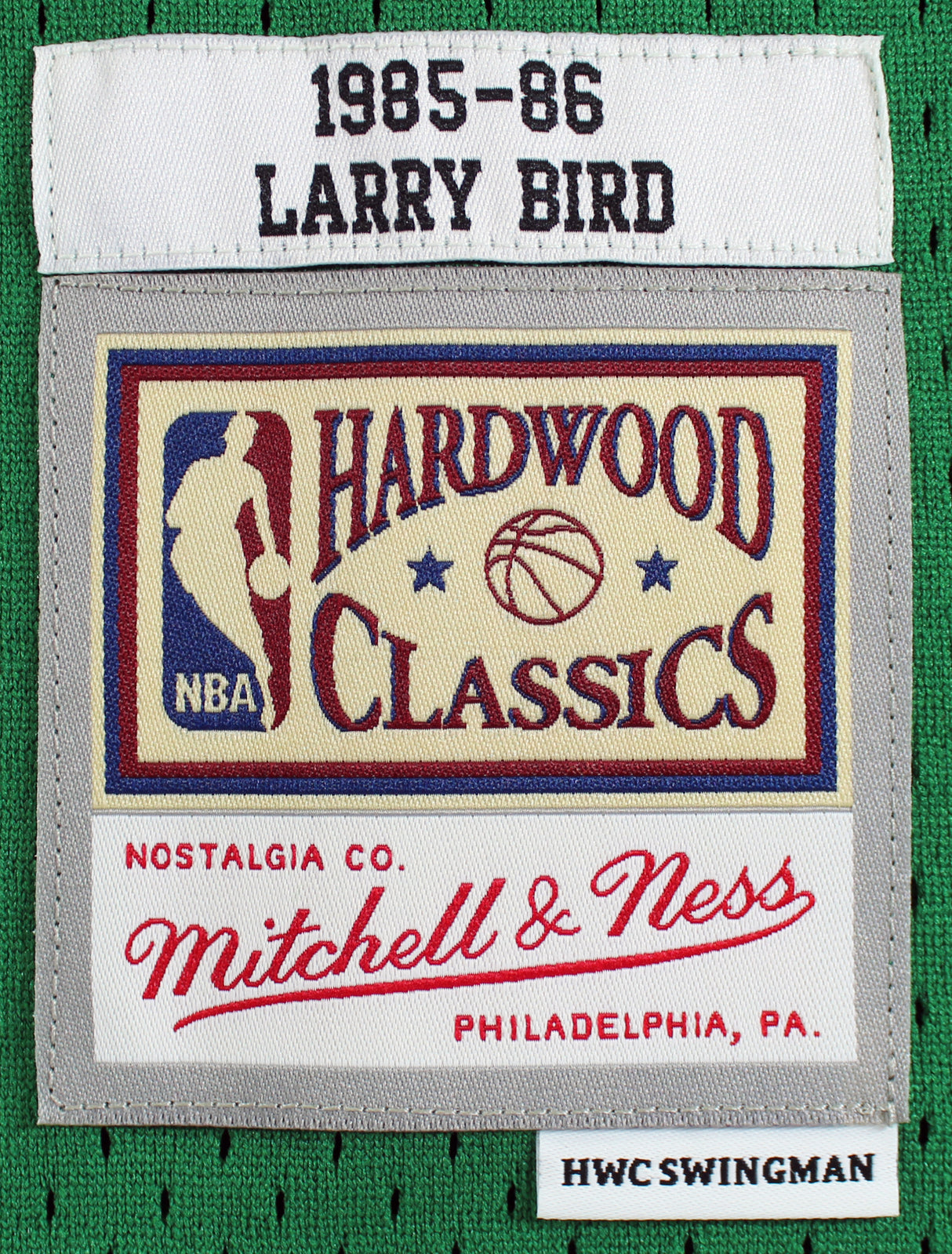 Celtics Larry Bird Authentic Signed 1985 Green M&N HWC Swingman Jersey BAS Wit
