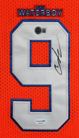 Adam Sandler The Waterboy Signed Orange Burbon Bowl Pro Style Framed Jersey BAS