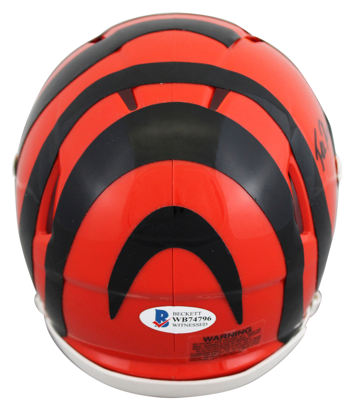 Bengals Tee Higgins Authentic Signed Speed Mini Helmet BAS Witnessed #WB74796