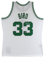 Celtics Larry Bird Authentic Signed 1985 White M&N HWC Swingman Jersey BAS Wit 2