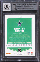 Cowboys Emmitt Smith Signed 2021 Donruss Optic #25 Card Auto 10! BAS Slabbed