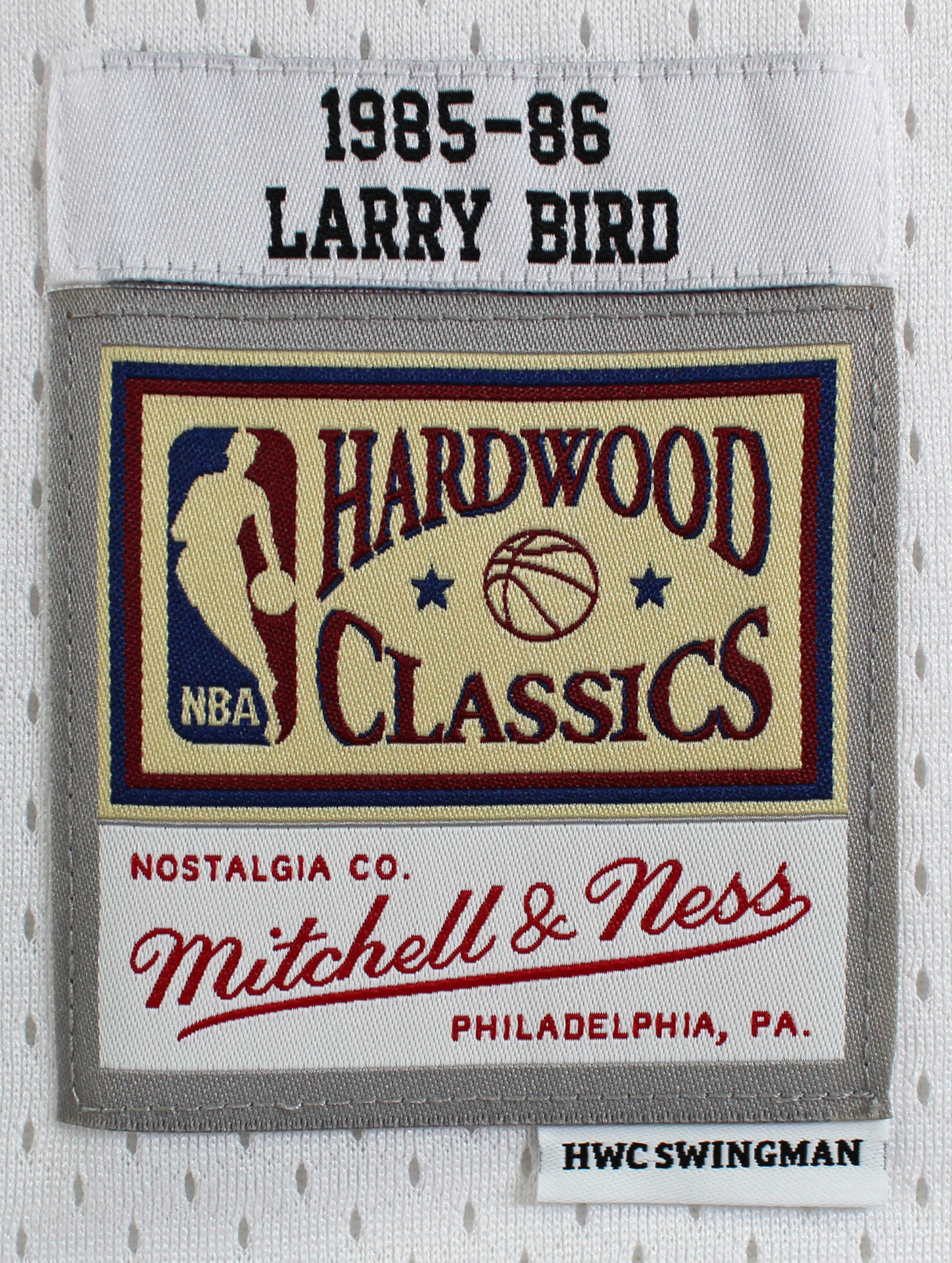 Celtics Larry Bird Authentic Signed 1985 White M&N HWC Swingman Jersey BAS Wit 2