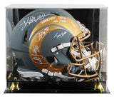 (4) Bruce, Warner, Faulk +1 Signed Slate F/S Speed Proline Helmet W/ Case BAS W