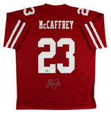 49ers Christian McCaffrey Signed Red Fanatics NFL Proline Jersey Fanatics
