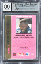 Cowboys Emmitt Smith Signed 1993 Action Packed MNF #59 Card Auto 10! BAS Slabbed