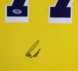 Lakers Luka Doncic Signed Yellow Nike Swingman Framed Jersey PSA/DNA #AQ49101