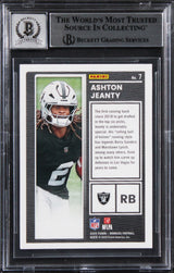 Raiders Ashton Jeanty Signed 2025 Donruss The Rookies #7 Card Auto 10! BAS Slab