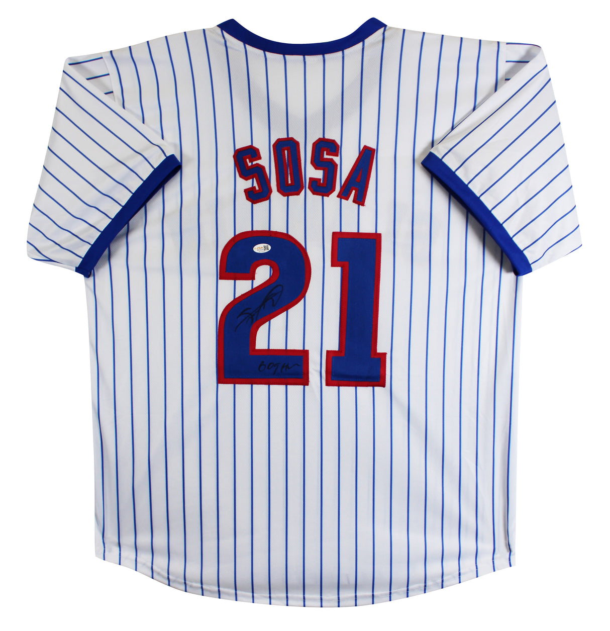 Sammy Sosa "609 HRs" Authentic Signed White Pro Style Jersey JSA Witness