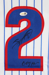 Sammy Sosa "609 HRs" Authentic Signed White Pro Style Jersey JSA Witness
