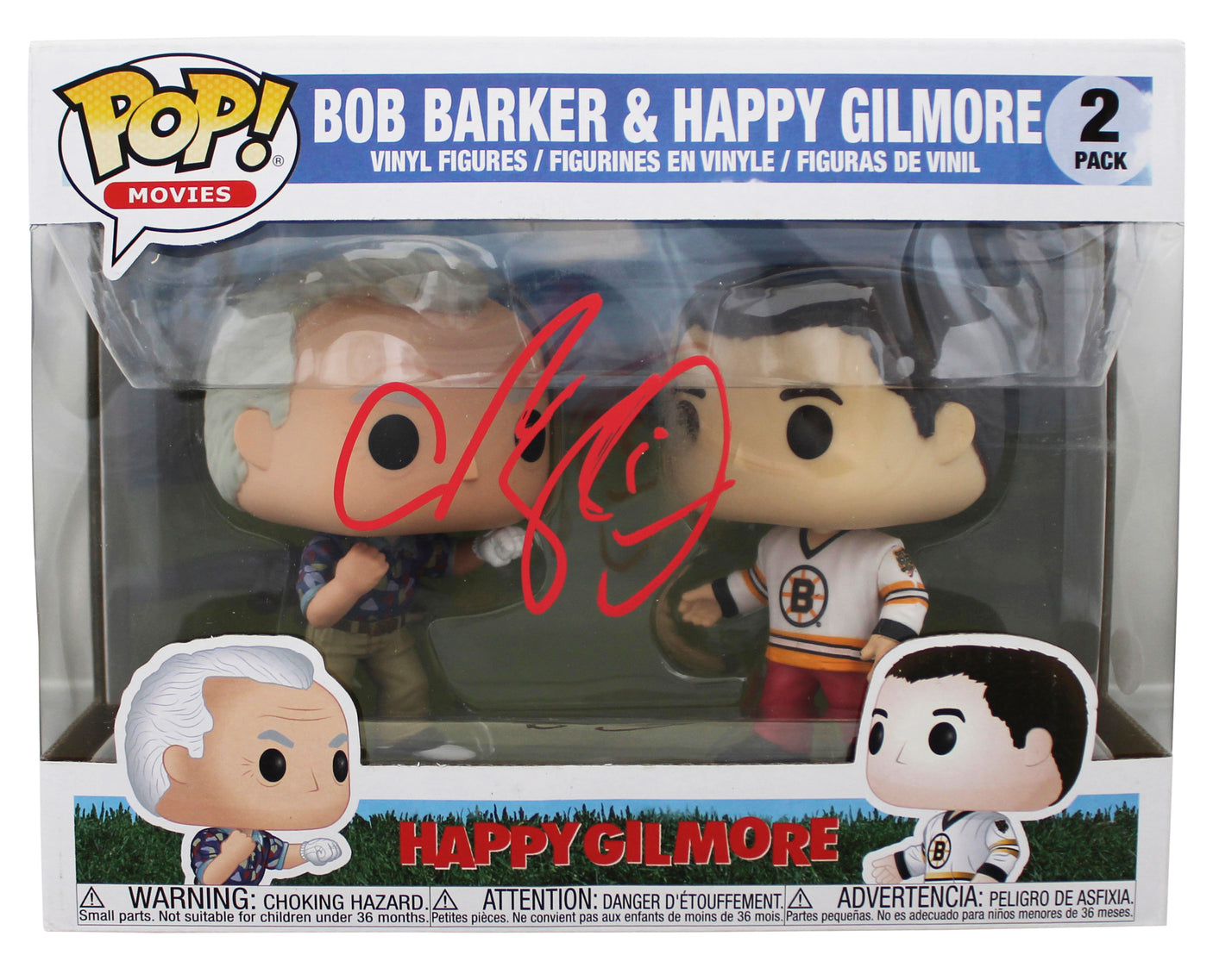 Adam Sandler Signed Bob Barker & Happy Gilmore 2 Pack Funko Pop Vinyl Figure JSA