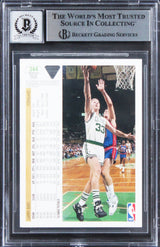 Celtics Larry Bird Signed 1991 Upper Deck #344 Card Auto 10! BAS Slabbed