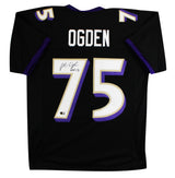 Jonathan Ogden "HOF 13" Authentic Signed Black Pro Style Jersey BAS Witnessed 2