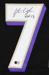 Jonathan Ogden "HOF 13" Authentic Signed Black Pro Style Jersey BAS Witnessed 2
