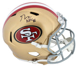 49ers George Kittle Signed Full Size Speed Rep Helmet W/ Case BAS Witnessed