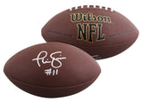 Giants Phil Simms Signed Wilson Super Grip Football W/ Case BAS Witnessed