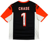 Bengals Ja'Marr Chase Signed Black Throwback Nike Limited Jersey BAS Witnessed