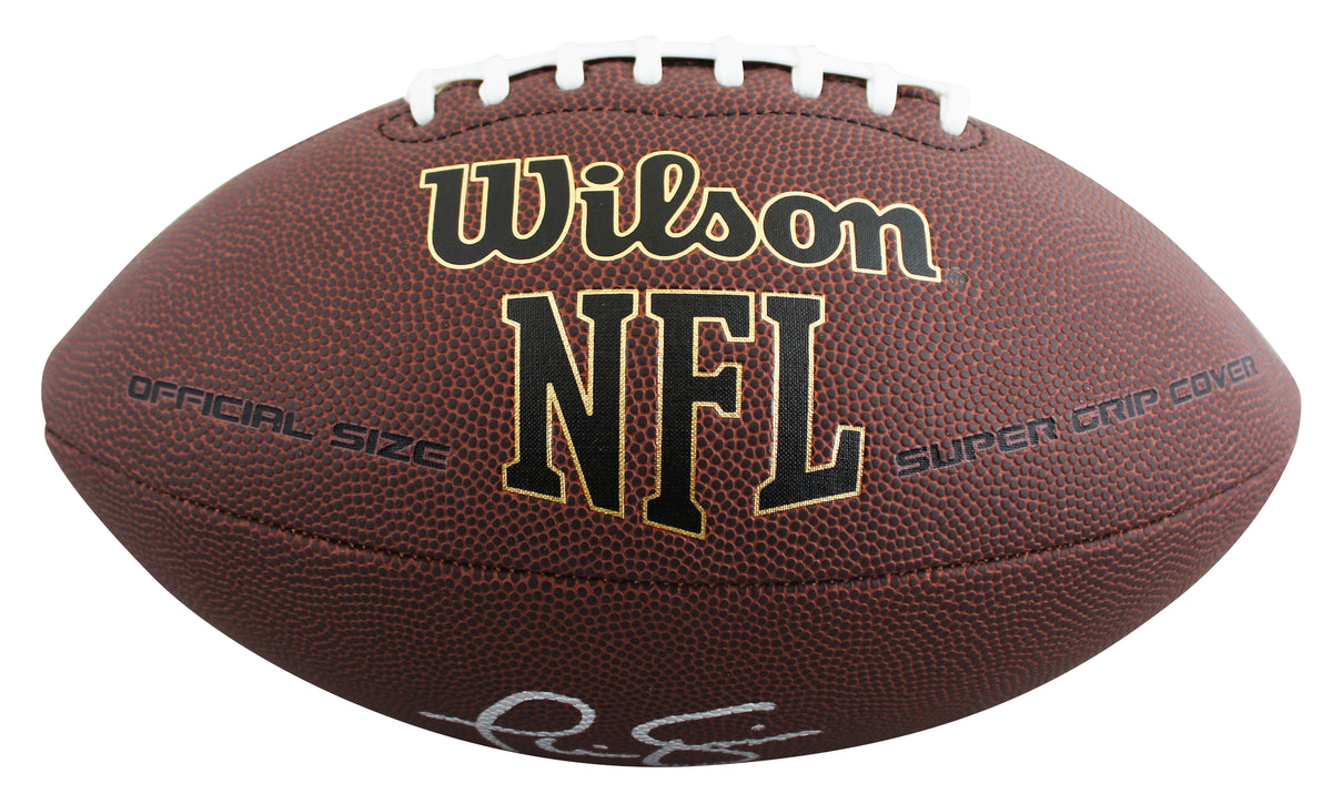 Giants Phil Simms Signed Wilson Super Grip Football W/ Case BAS Witnessed