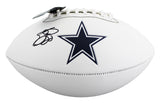 Cowboys Emmitt Smith Signed Franklin White Panel Logo Football W/ Case BAS Wit