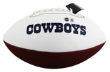 Cowboys Emmitt Smith Signed Franklin White Panel Logo Football W/ Case BAS Wit