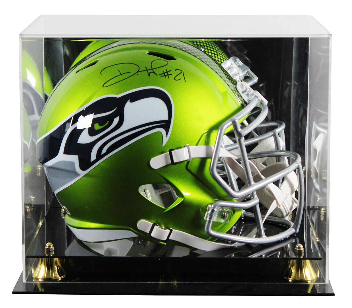Seahawks Devon Witherspoon Signed Flash Full Size Speed Rep Helmet W/ Case BAS W