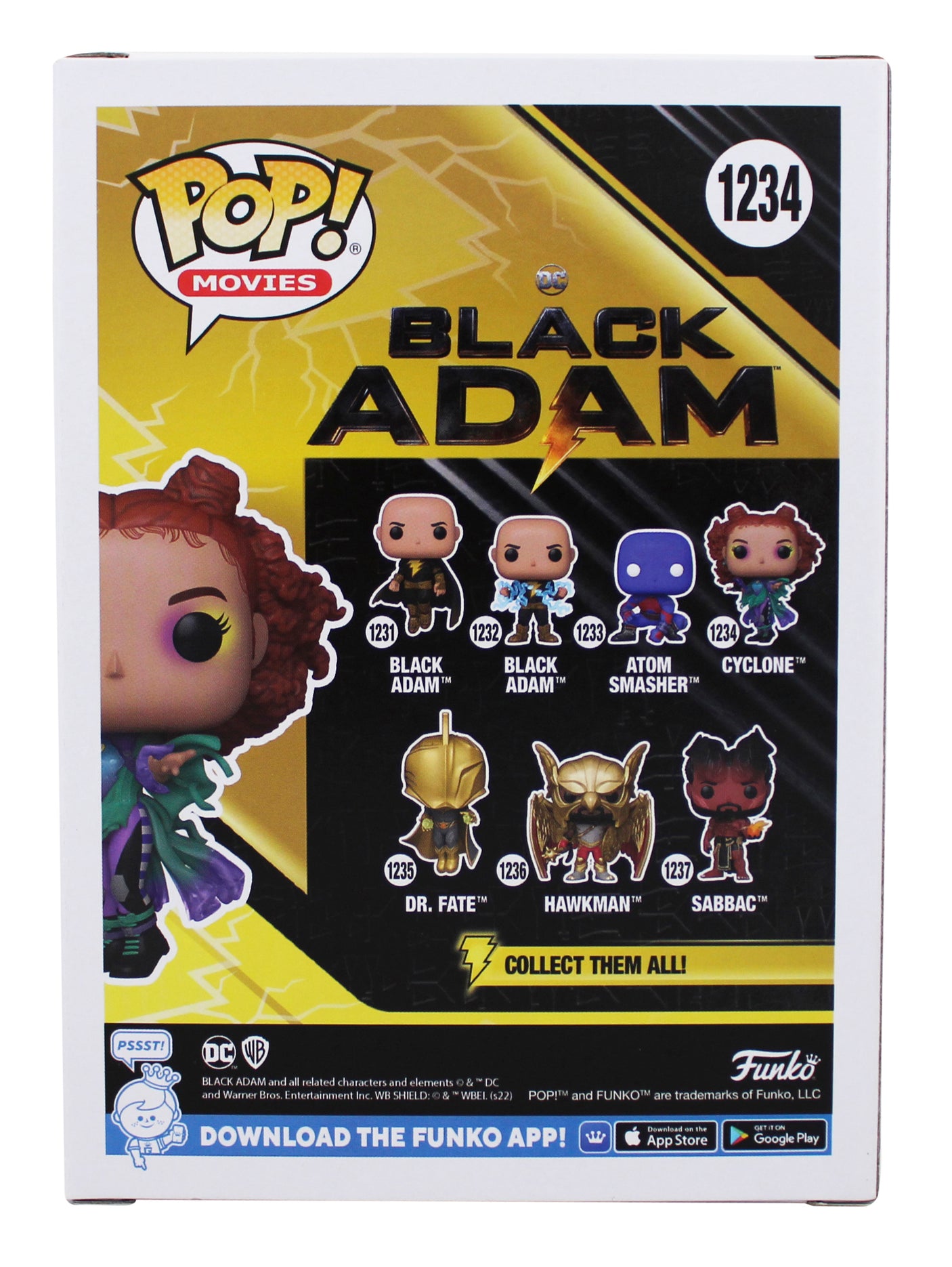 Quintessa Swindell Black Adam Signed Cyclone #1234 Funko Pop Figure PSA #AL71387