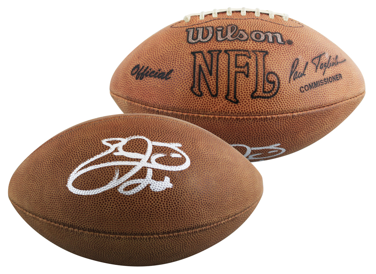 Cowboys Emmitt Smith Signed Official Wilson Nfl Football BAS Witnessed #5W037481