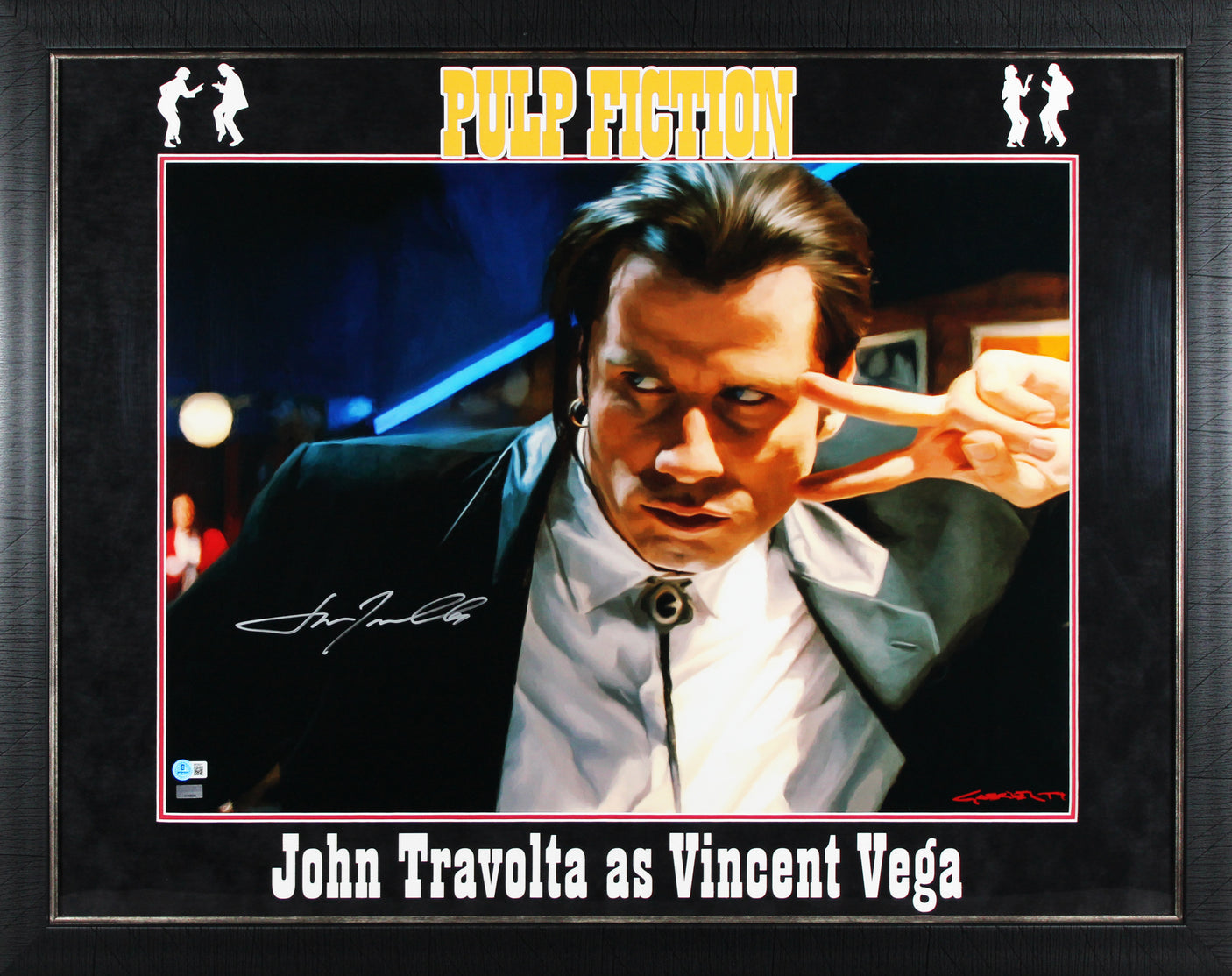 John Travolta Pulp Fiction Signed & Framed 20x30 Gabriel Toro Photo BAS #BR29318
