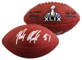 Patriots Rob Gronkowski Signed SB XLIX Logo Wilson "Duke" Football BAS #4W996834