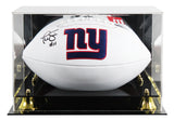 Giants Phil Simms Signed Wilson White Panel Logo Football W/ Case BAS Witnessed