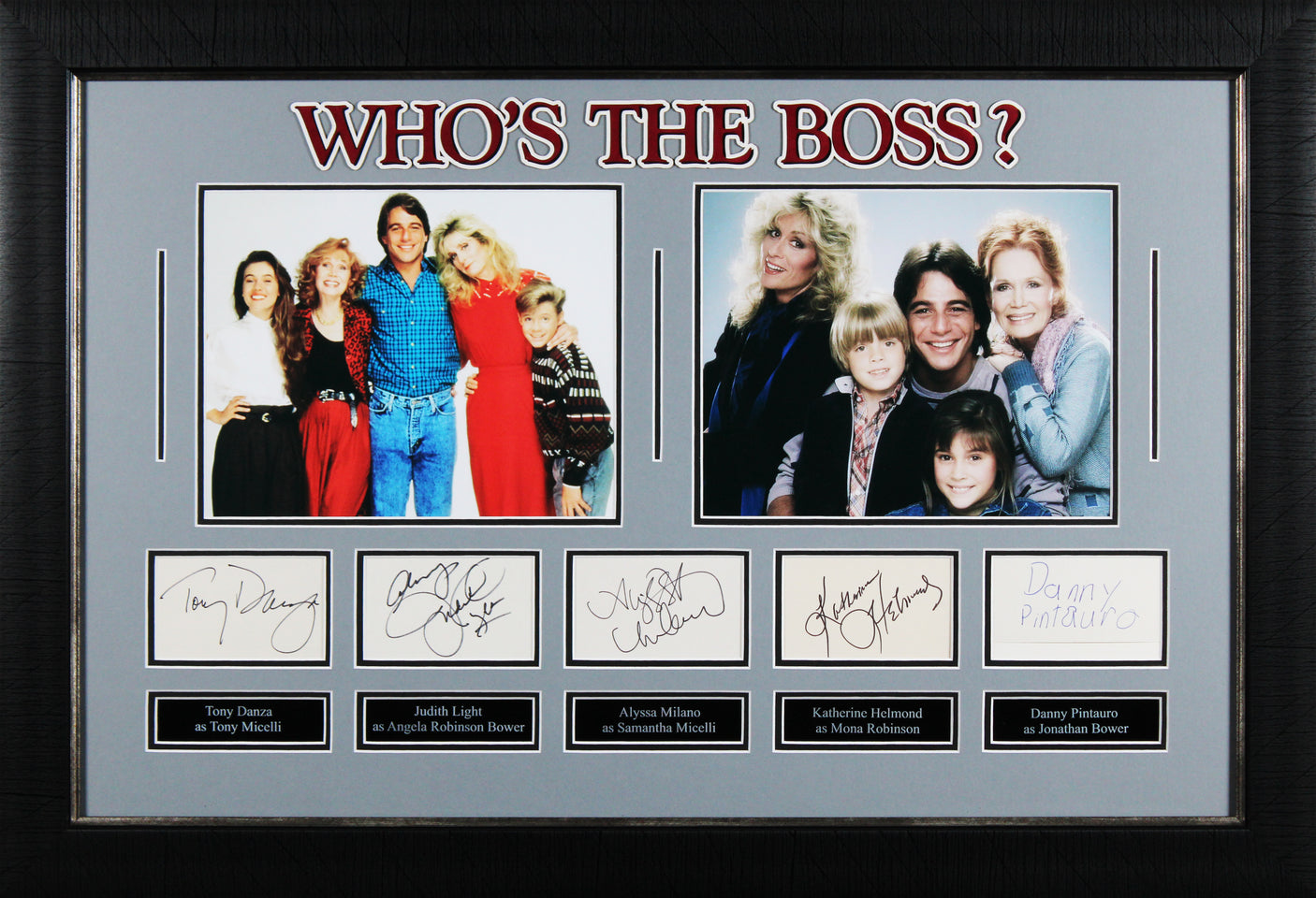 Who's the Boss? (5) Milano, Danza, Light, Helmond +1 Signed Framed Display BAS