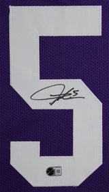 TCU LaDanian Tomlinson Authentic Signed Purple Pro Style Framed Jersey BAS