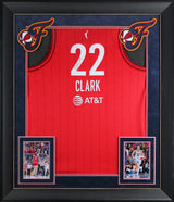 Fever Caitlin Clark Authentic Signed Red Nike Framed Jersey JSA #ZZ07825