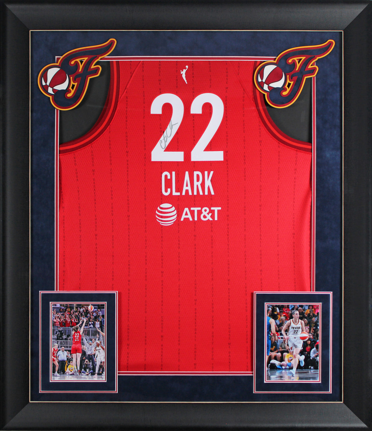 Fever Caitlin Clark Authentic Signed Red Nike Framed Jersey JSA #ZZ07825
