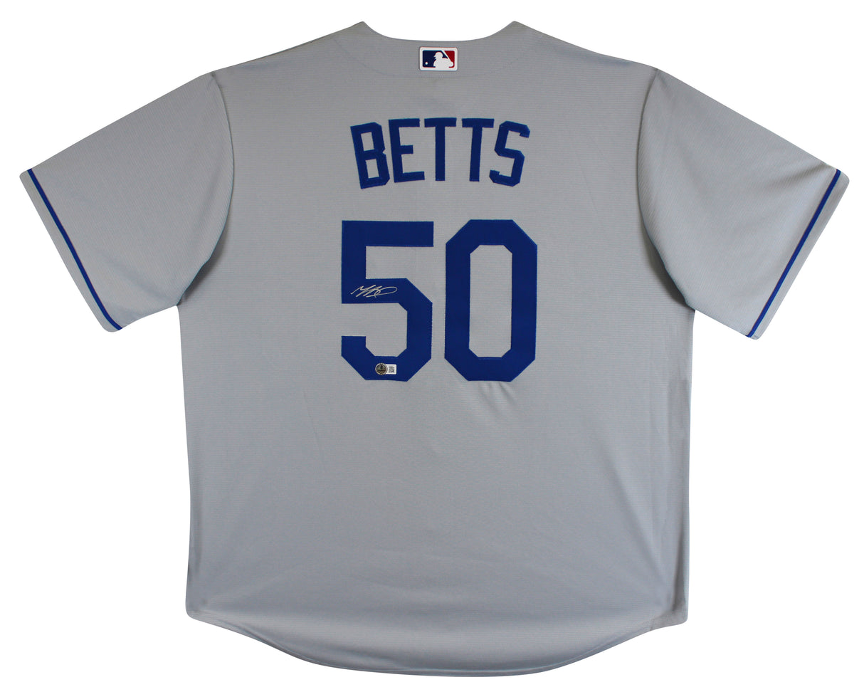 Dodgers Mookie Betts Authentic Signed Gray Nike Jersey Autographed BAS