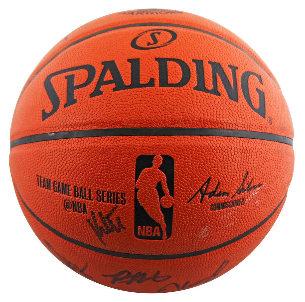 2016-17 Warriors (22) Curry, Green, Durant, Kerr Signed Basketball BAS #AE12366