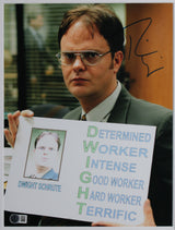 Steve Carell & Rainn Wilson The Office Authentic Signed 11x14 Framed Photo BAS