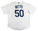 Dodgers Mookie Betts Authentic Signed White Majestic Cool Base Jersey BAS