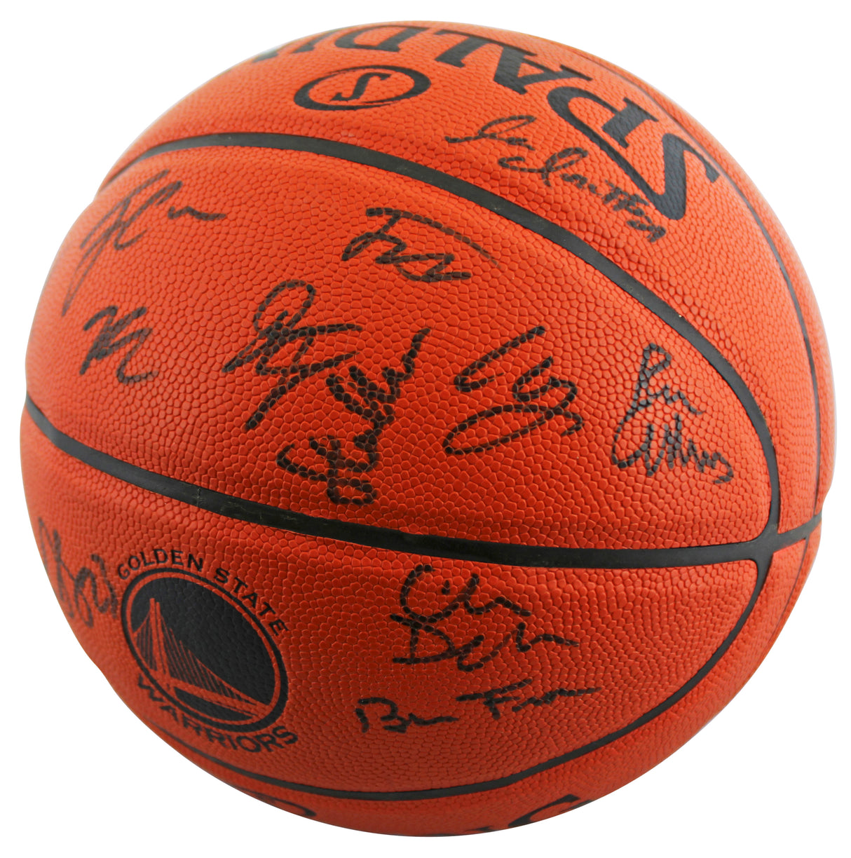 2016-17 Warriors (22) Curry, Green, Durant, Kerr Signed Basketball BAS #AE12366