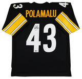 Steelers Troy Polamalu Authentic Signed Black Mitchell & Ness Jersey BAS Witness