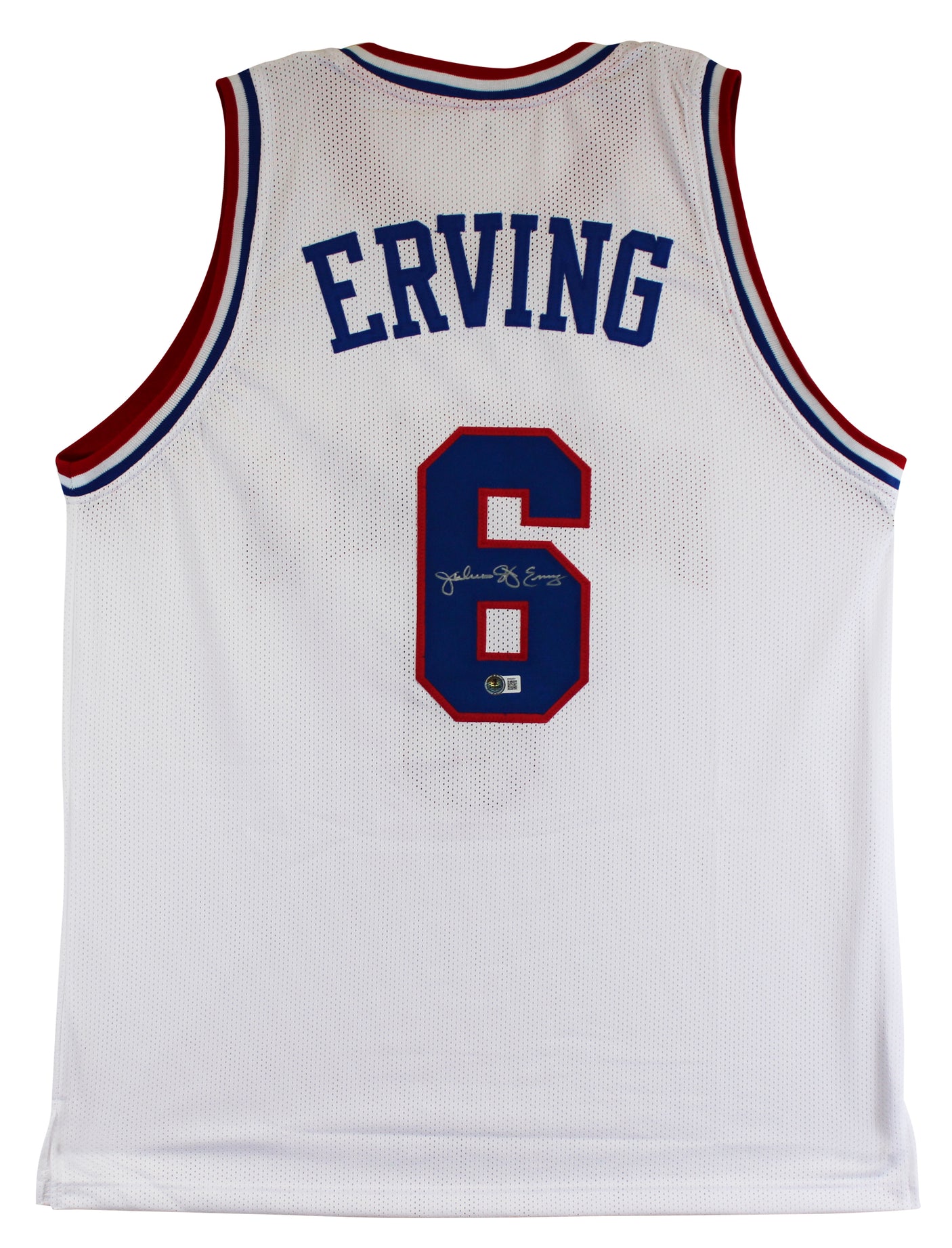 Julius "Dr. J" Erving Authentic Signed White Pro Style Jersey Autographed BAS 3