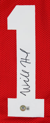 Ohio State Will Howard Authentic Signed Red Pro Style Jersey BAS Witnessed