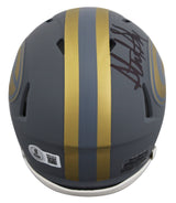 Packers Sterling Sharpe Authentic Signed Slate Speed Mini Helmet w/ Case BAS Wit