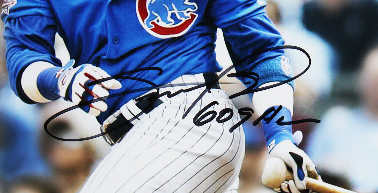 Cubs Sammy Sosa "609 HRs" Authentic Signed 16x20 Vertical Photo JSA Witness