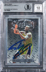 Lakers Shaquille O'Neal Signed 1996 Finest #289 Card Auto Grade 10! BAS Slabbed