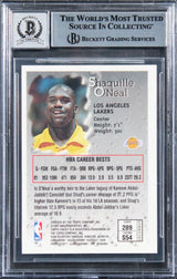 Lakers Shaquille O'Neal Signed 1996 Finest #289 Card Auto Grade 10! BAS Slabbed
